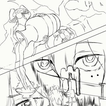 カグラバチ 昼彦 下絵 fa
