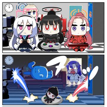 深夜にみんなでゲームをするちびリオ会長