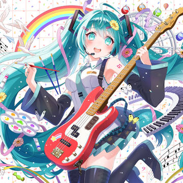 創作を応援するミクさん🎸🌈