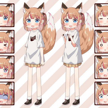 【Live2Dモデル】きつねちゃんVTubeStudio対応