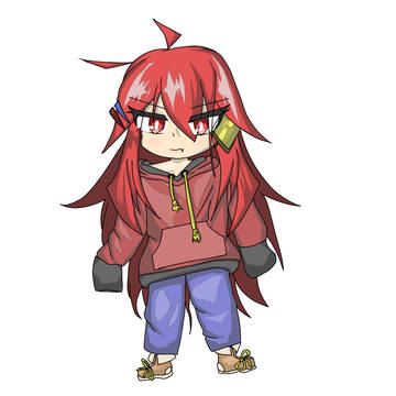 デフォルメイラストになった自作キャラクター