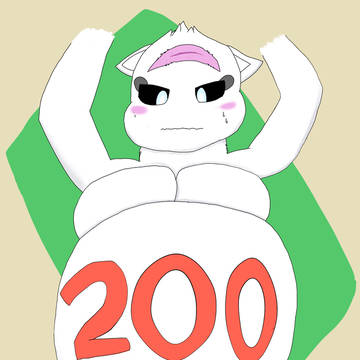 X（Twitter）のフォロワー200人記念イラスト！