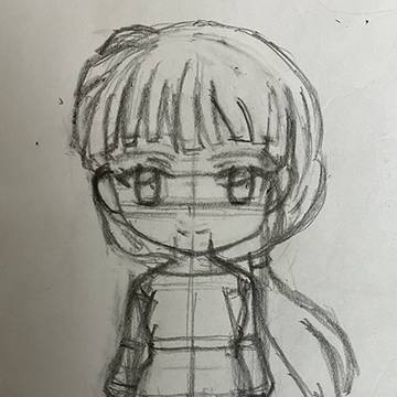 吹き出しキャラ2.5等身イラスト練習②