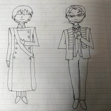 エルエルフとグレゴール神父と合体絵