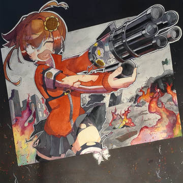 ガトリングガンが描きたい気分でした。