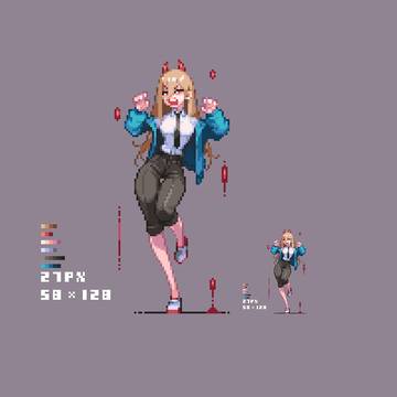 Pixel Art Redesign: Chainsaw Man