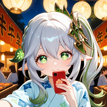 納希達的夜市浴衣自拍