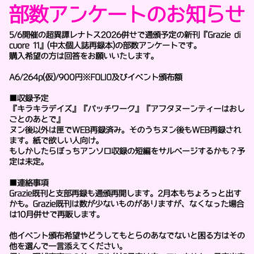 中太個人誌再録本部数アンケート
