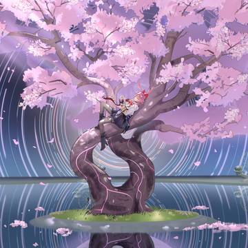 在樱花树下看漫画的绯英🌸