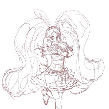 プリキュアラフイラスト　キュアホイップ