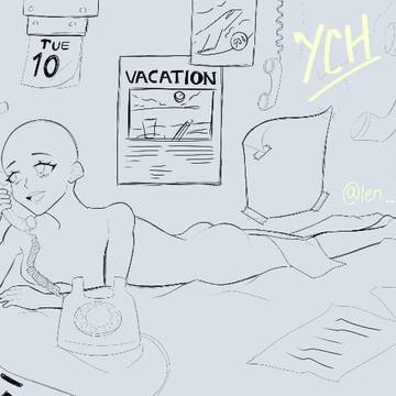 Tired worker YCH