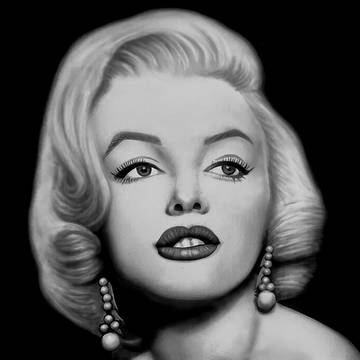 エアブラシで描いたマリリン・モンロー