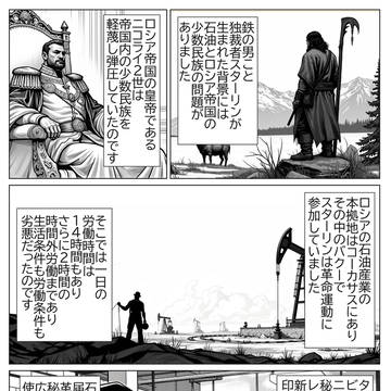 ソ連解説漫画「鉄の男こと独裁者スターリンとバクー油田」