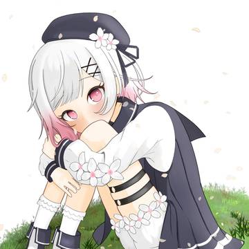桜羽エマ_三角座り