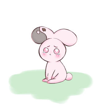 泣きかけのうさちゃん