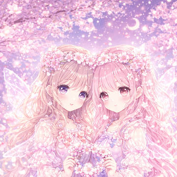 『桜色の天使』ペア画イラスト