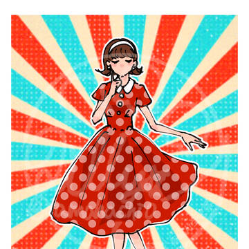 ポルカドットのワンピース【オリジナル】