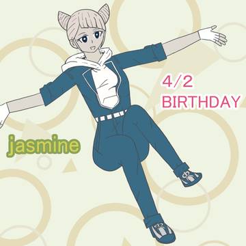 ジャスミン誕生日イラスト