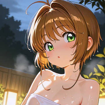 Sakura-chan soaks in the spring