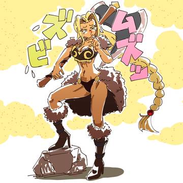 くしゃみが止まらない蛮族ちゃん