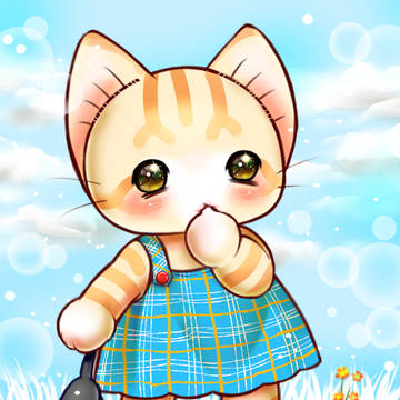 春のホワンホワンねこちゃん