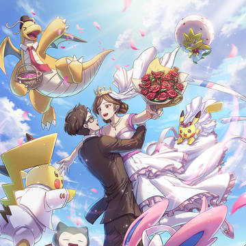 ポケモン結婚祝いイラスト
