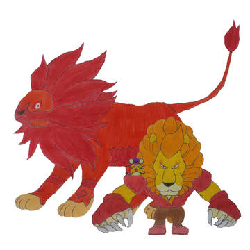 獣王レオンガルフ&赤いワイルドソルガレオ
