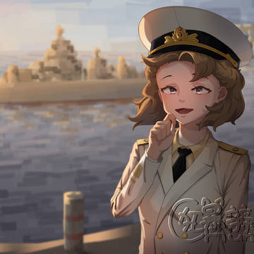 夕阳，战舰，少女
