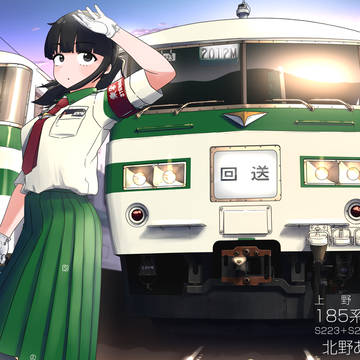 185系S223+224編成 国鉄ガール