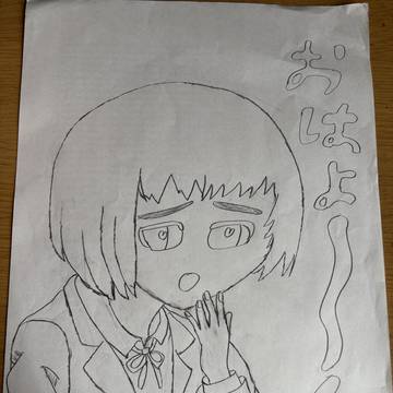 挨拶する女の子