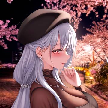 シラと花見🌸