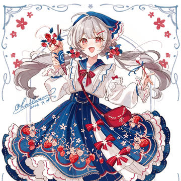 春のいちご摘みワンピース🍓