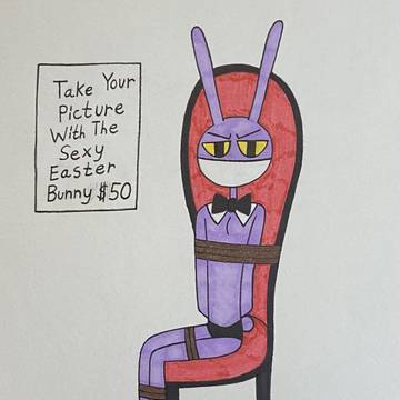 Pictures with Sexy Easter Bunny