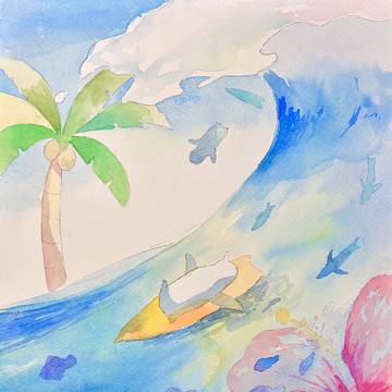 波乗りペンギン
