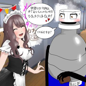 「文化祭を見回るアクアゴウ先生」