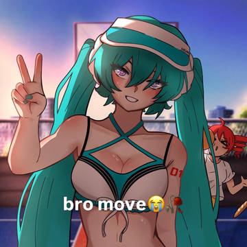 A quick selfie with hatsune miku