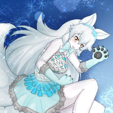 アイスリンクケモホッキョクギツネちゃん