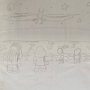 魔法少女・少年漫画の下書き