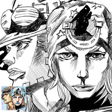 JOJO飆馬野狼鋼筆臨摹