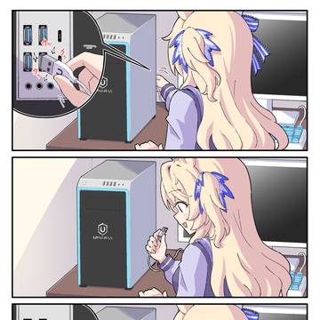 USBケーブルがなかなか繋がらないピサさん
