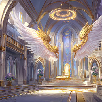 王室・玉座の間 ファンタジー背景イラスト【著作権フリー画像】
