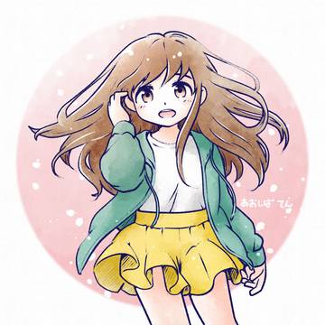 【リクエスト】春のキュロットスカートコーデの女の子
