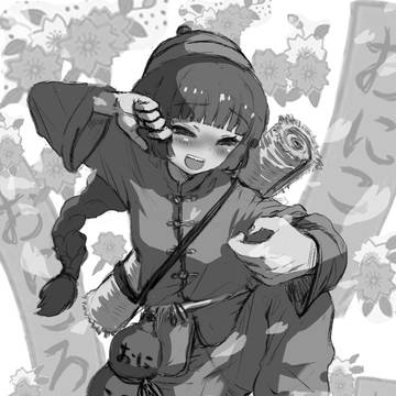 花見で一杯（ラフ）