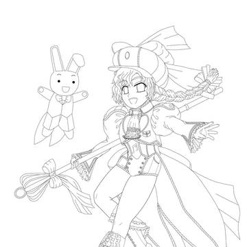 (線画)魔法少年