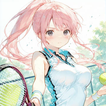 脱衣テニスで１枚ずつ服を脱がされていく女の子 ２
