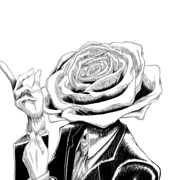 手袋をはめる薔薇