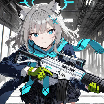 シロコちゃん戦闘中 (砂狼シロコ)
