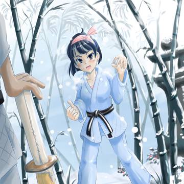 柔道少女(番外)~雪の中の寒稽古~