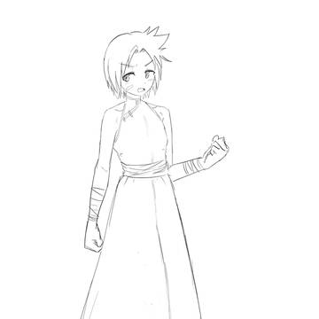 異世界澤ひさぎ(モンクのすがた)