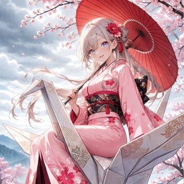 今日も雨　桜散ってしまう…